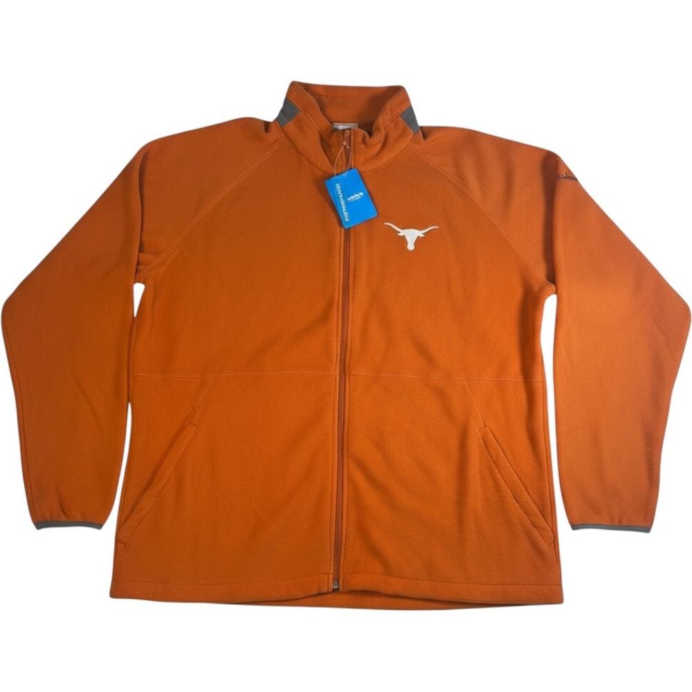 Columbia Texas Longhorns Flanker IV Fleece Jacket 2X Burnt Orange Full‎ Zip NWT